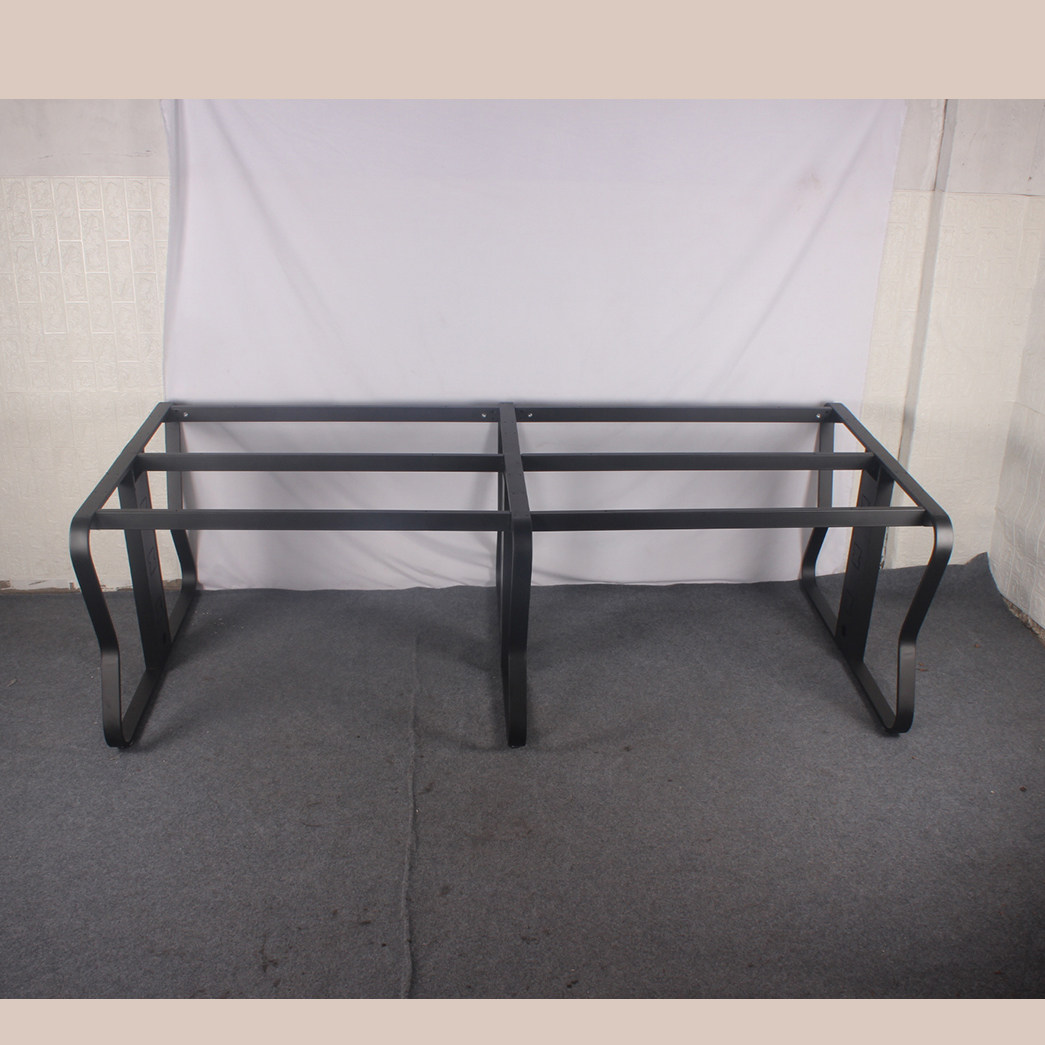 办公桌架脚支架桌子腿铁架会议桌4人位铁艺黑色办公台架桌腿钢架