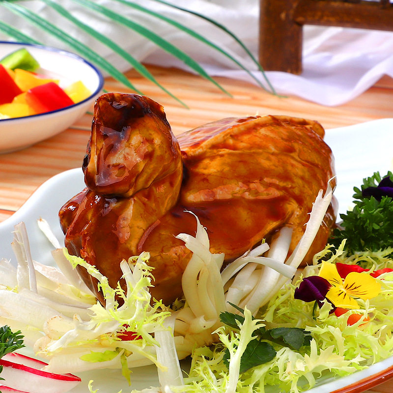 素食旺财鸡仿荤整只280克大豆素肉 食品佛家纯素寺庙斋菜常温即食