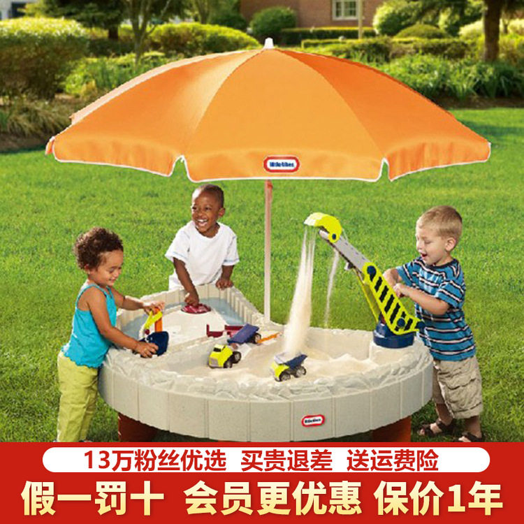 美国进口小泰克建筑沙水桌儿童玩沙戏水台喷水沙滩玩具室内户外