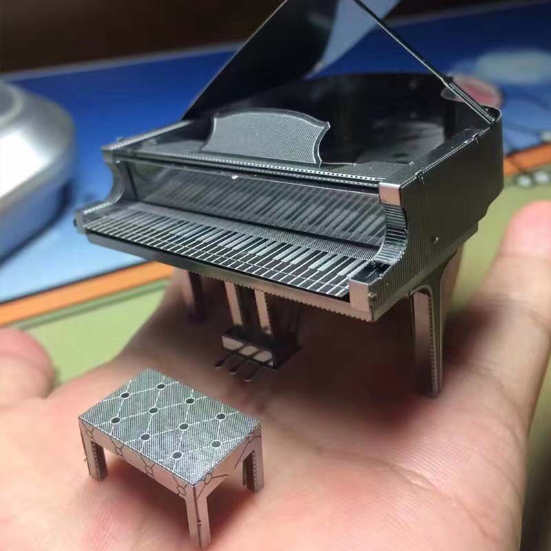 全金属diy拼装模型3d立体拼图手工摆件乐器类别成人手工玩具 钢琴