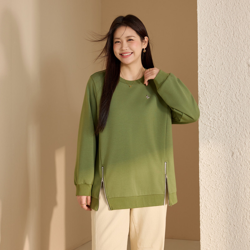 【圆领抓毛卫衣】纤莉秀大码女装个性百搭时髦上衣胖mm2025冬新款,女装/女士精品,大码内搭,淘宝优惠券,粉丝福利购,淘宝优惠卷