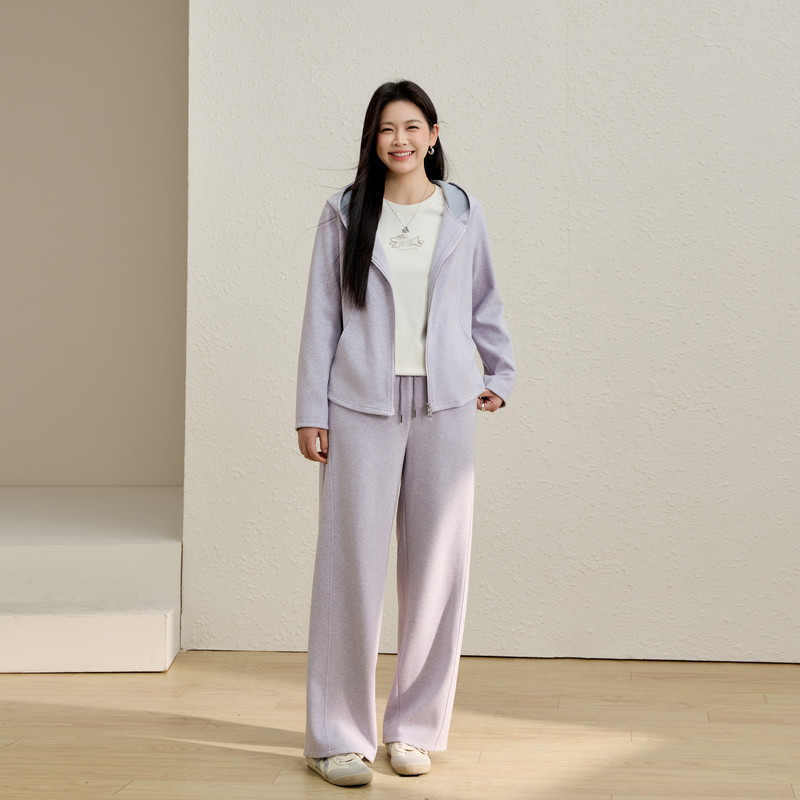 【休闲运动风套装】纤莉秀大码女装慵懒宽松连件套胖mm2026春新款