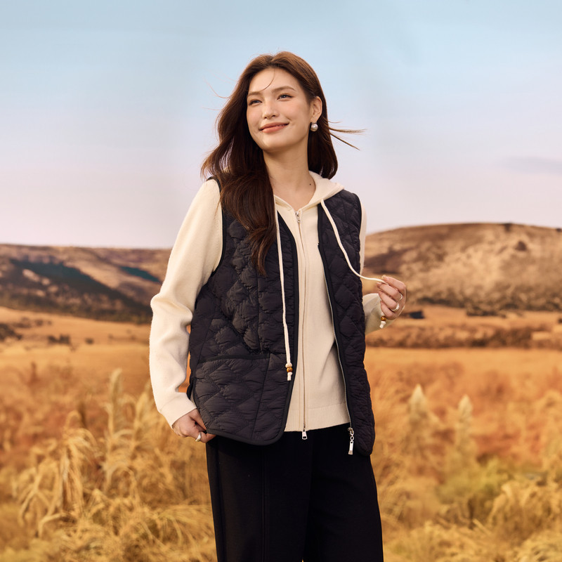 【保暖百搭棉马甲】纤莉秀大码女装简约叠穿外套领胖mm2025冬新款,女装/女士精品,大码棉服,淘宝优惠券,粉丝福利购,淘宝优惠卷