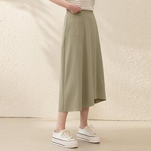 【设计感复古街头风百搭显瘦半身裙】纤莉秀大码女装胖mm夏装新款