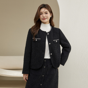 纤莉秀大码女装气质镶钻棉服遮胯百搭半身裙轻奢套装胖mm冬装新款