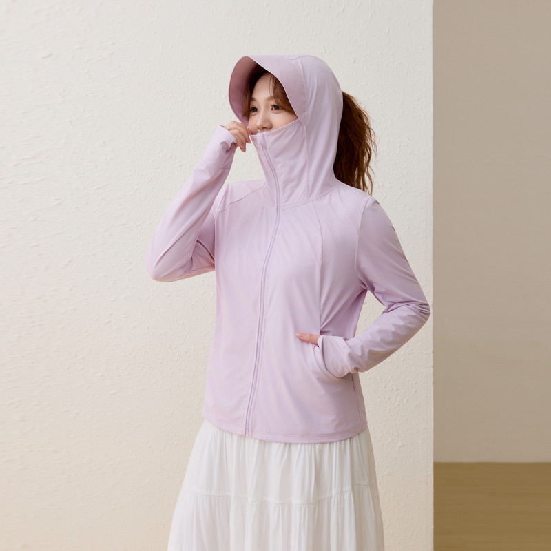 【防晒服】舒适柔软连帽百搭外套纤莉秀大码女装胖mm2026春装新款
