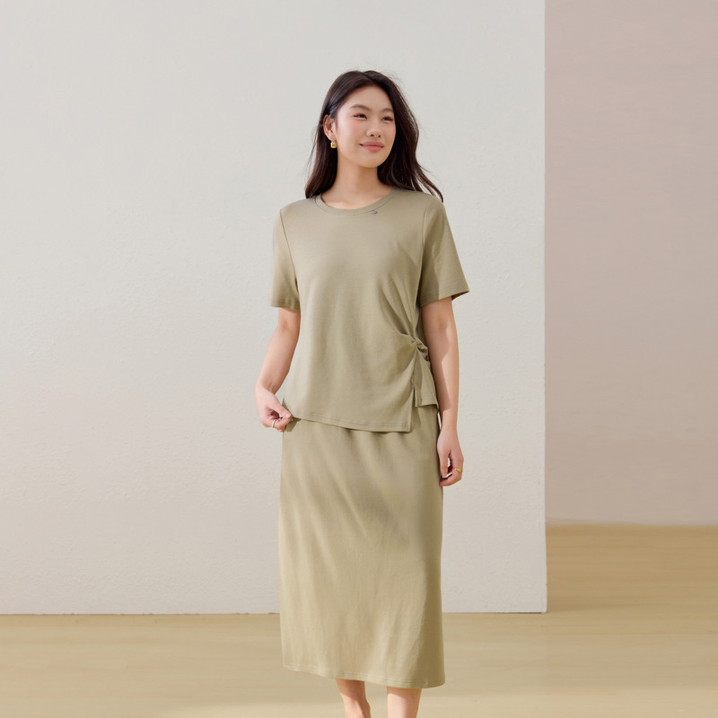 【时尚舒适休闲套装】纤莉秀大码女装松弛感套装胖mm2026夏装新款