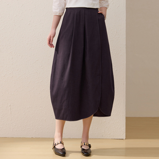 【开叉花苞裙】纤莉秀大码女装时尚显瘦百搭半身裙胖mm2026夏新款