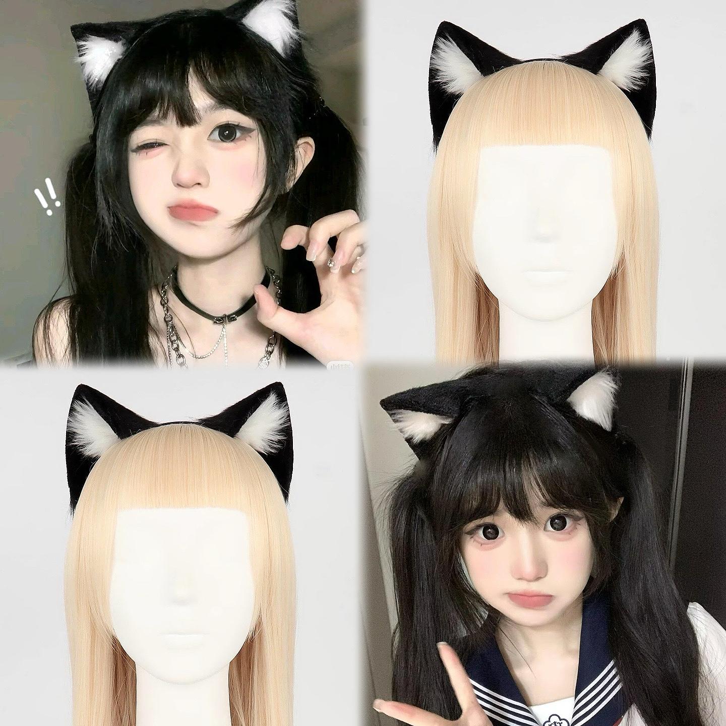 猫耳朵发箍女仆装可爱铃铛头饰