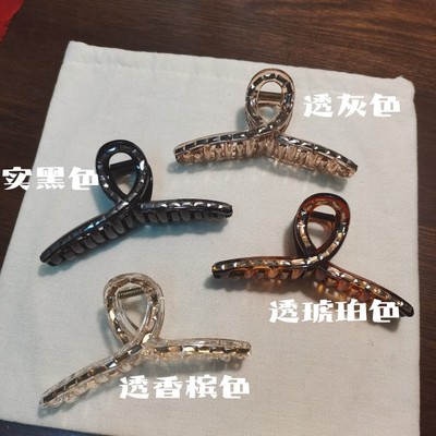 【11cm】韩国进口水晶抓夹中号鲨鱼夹发夹后脑勺盘发高级感发饰