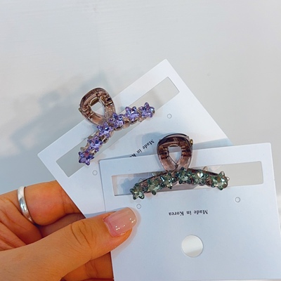 小号抓夹4cm【k9水钻星星】迷你鲨鱼夹刘海夹碎发夹公主抓高级