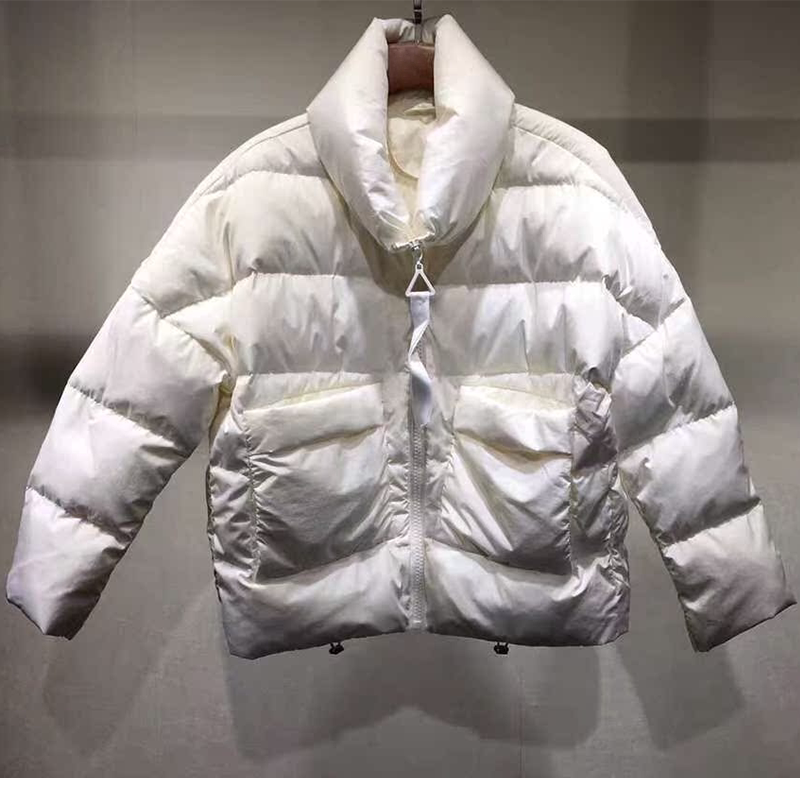 工厂店时尚短款立领显瘦羽绒服女