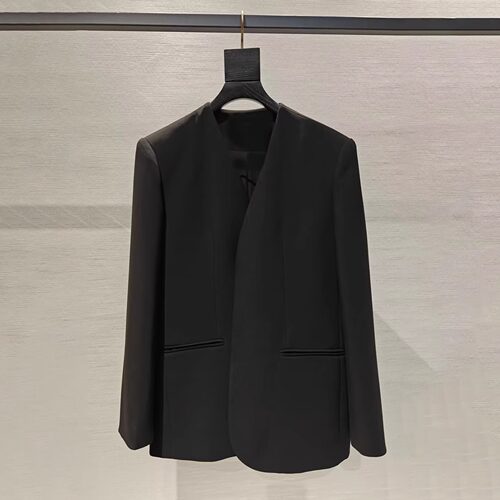 春新款韩版宽松时尚V领流行西服