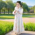 小女孩连衣裙冬季加厚中国风飘逸甜美超仙汉服古装绣花裙子拜年服