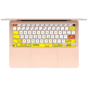 适用苹果MacBook Air13 A1369 A1342 A1932键盘贴纸笔记本电脑大字母按键贴保护贴膜皮卡丘可爱女生宝可梦