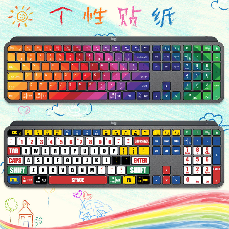键盘贴纸卡通罗技MXKeysCraft图片