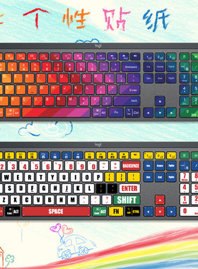 键盘贴纸卡通罗技MXKeysCraft