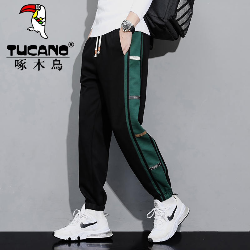 纯棉长裤休闲裤男束脚