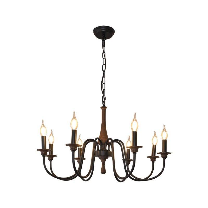 美式复古中古烛台吊灯乡村风创意灯具客厅主灯卧室餐厅书房民宿灯,家装灯饰光源,客厅吊灯,淘宝优惠券,粉丝福利购,淘宝优惠卷