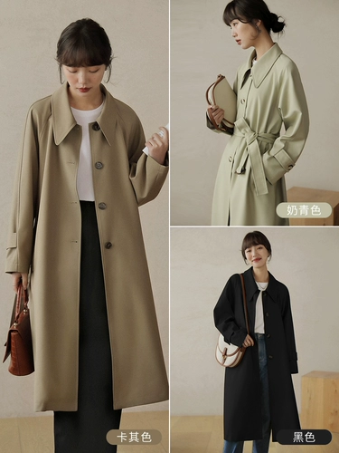 Осенний плащ, дизайнерская длинная весенняя куртка для отдыха, 2024 года, в британском стиле, изысканный стиль, оверсайз, средней длины