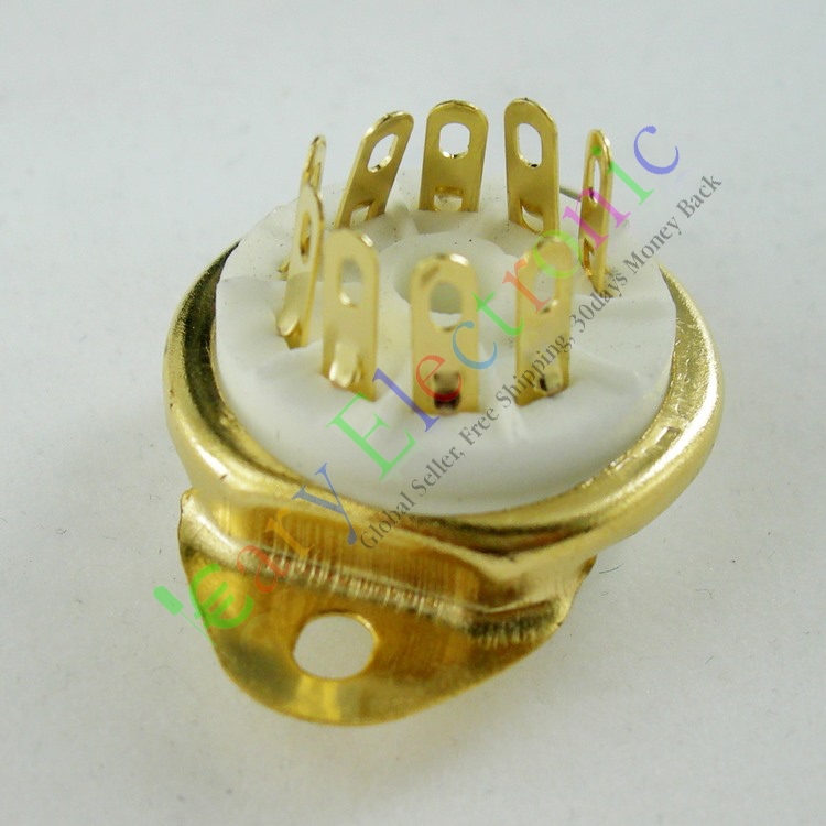陶瓷小9脚电子管座，反面装，适用于12AX7，12AT7，12AU7，ECC83，ECC82，E88CC，6922，6p1，6p14，6n1，6N2，6N3，6N4，6n11等