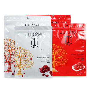 红枣通用包装袋自封袋新疆和田大枣灰枣狗头枣塑料自封袋100个