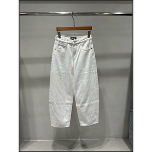 加绒加厚百搭牛仔裤 极简风白色弯刀裤 女 韩钰DESIGN