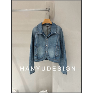 复古短款 美式 26早春新款 牛仔外套女 韩钰DESIGN