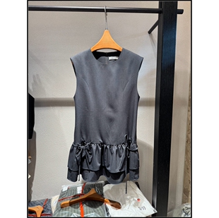 灰色千金风圆领无袖 26早春新款 连衣裙女 韩钰DESIGN