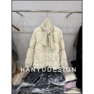90白鹅绒服羽绒服女 洋气宽松围脖款 韩钰DESIGN