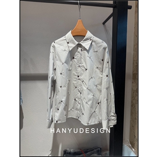 衬衫 纯棉航海风条纹长袖 26早春新款 女 韩钰DESIGN