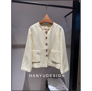 羊毛韩系小香风短款 26早春新款 外套女 韩钰DESIGN