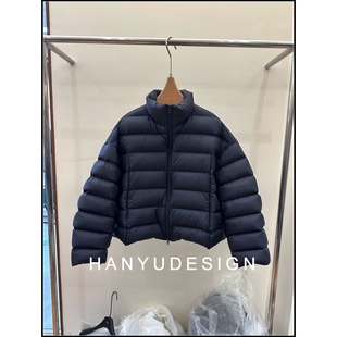 90白鹅绒羽绒服外套女 洋气横排轻盈立领短款 韩钰DESIGN