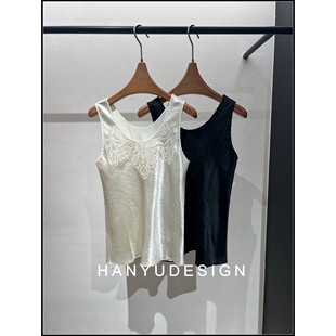 百搭圆领蕾丝花边吊带背心女 26早春新款 韩钰DESIGN