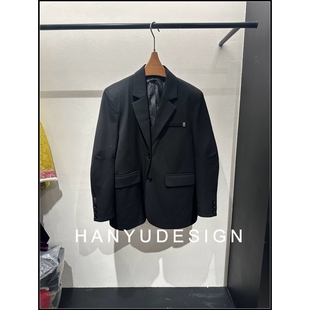 老钱风通勤翻领双排扣短外套羽绒服西服女 韩钰DESIGN