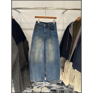 显瘦百搭弯刀裤 水洗阔腿牛仔裤 经典 女 韩钰DESIGN