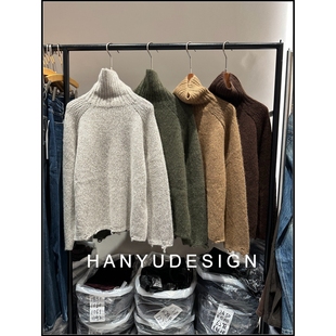 毛衣 100%山羊绒重磅加厚舒适高领针织衫 韩钰DESIGN