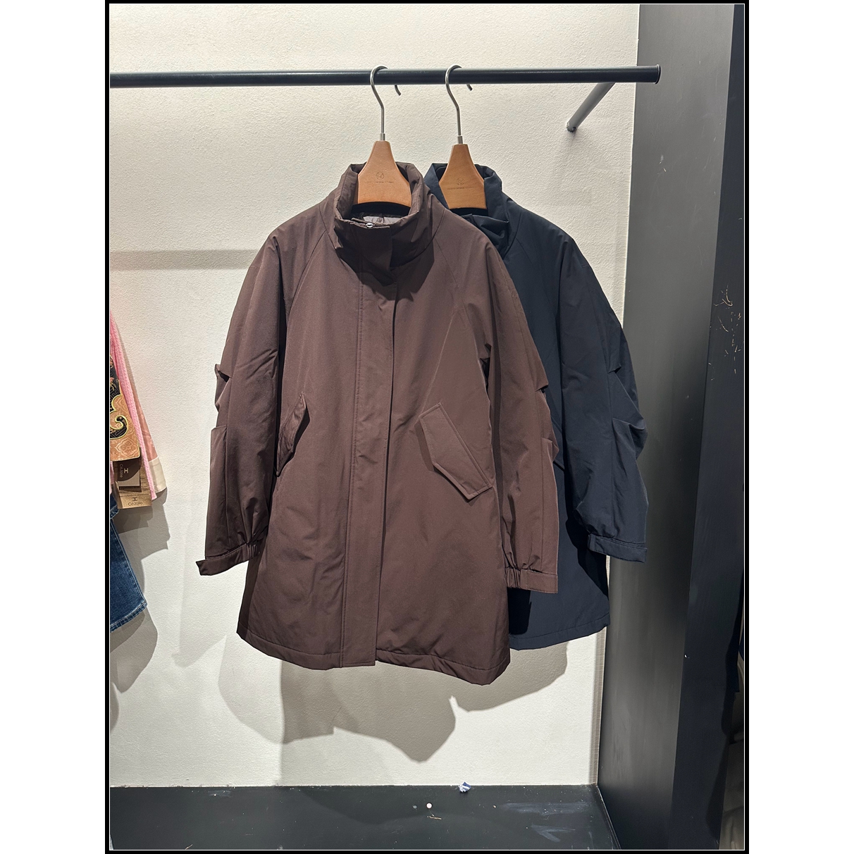 洋气净版大立领中长款羽绒服