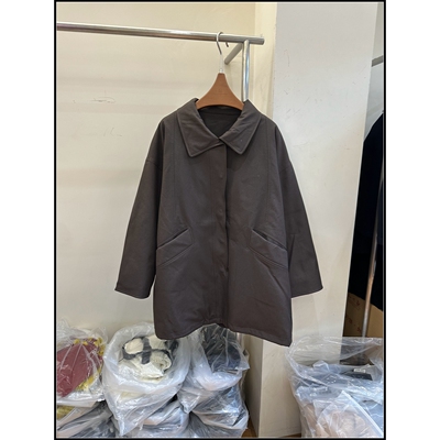 洋气挺阔中长款蚕丝90白鹅绒服