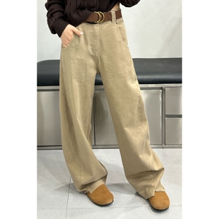 磨毛直筒牛仔裤 气质百搭显瘦阔腿裤 时尚 女 韩钰DESIGN