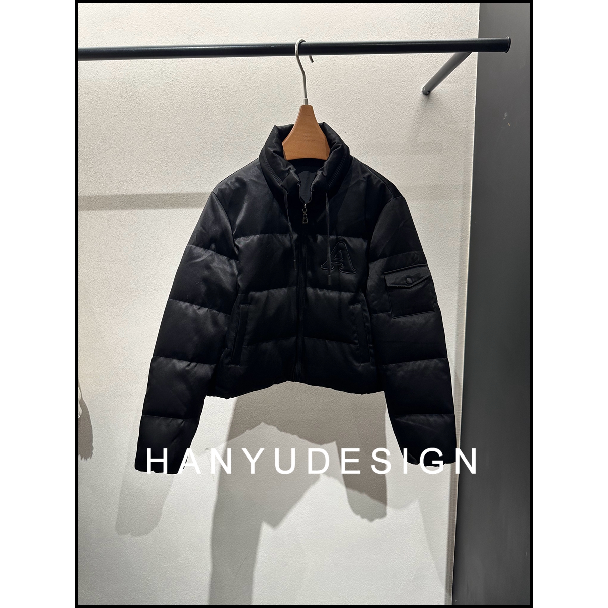 韩钰DESIGN小香风立领短款羽绒服