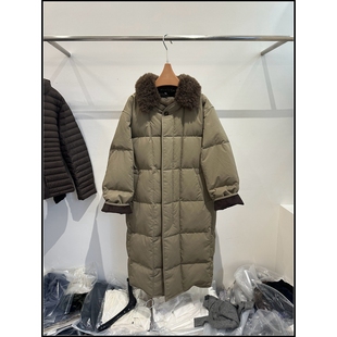 山羊绒领鹅绒服羽绒服外套女 轻盈保暖长款 韩钰DESIGN