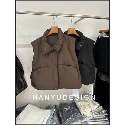 韩钰DESIGN时尚翻领90白鹅绒羽绒