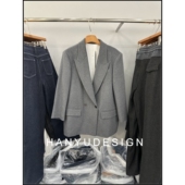 外套女 商务风设计纯色双排扣西装 韩钰DESIGN 经典