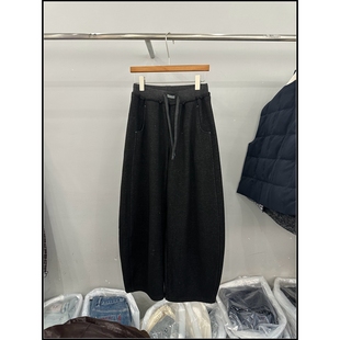 女抽绳百搭休闲裤 慵懒风垂感阔腿裤 韩钰DESIGN