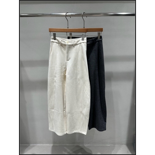 休闲裤 高腰显瘦直筒羊毛呢子阔腿裤 韩钰DESIGN