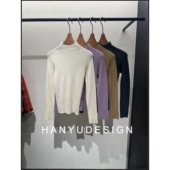 打底衫 高领多色柔软亲肤针织衫 韩钰DESIGN 100%羊毛基础净版