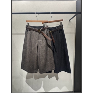 五分裤 羊毛混纺高腰显瘦百搭休闲裤 女 韩钰DESIGN