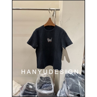 T恤女 卡通小猫印花圆领短袖 韩钰DESIGN