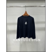 羊毛圆领刺绣熊猫图案百搭设计针织衫 韩钰DESIGN 女